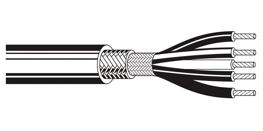 alpha equal 1716 - multi-conductor - microphone-musical instrument cable 5 20 awg pe shield pvc chrome - price per 100 feet