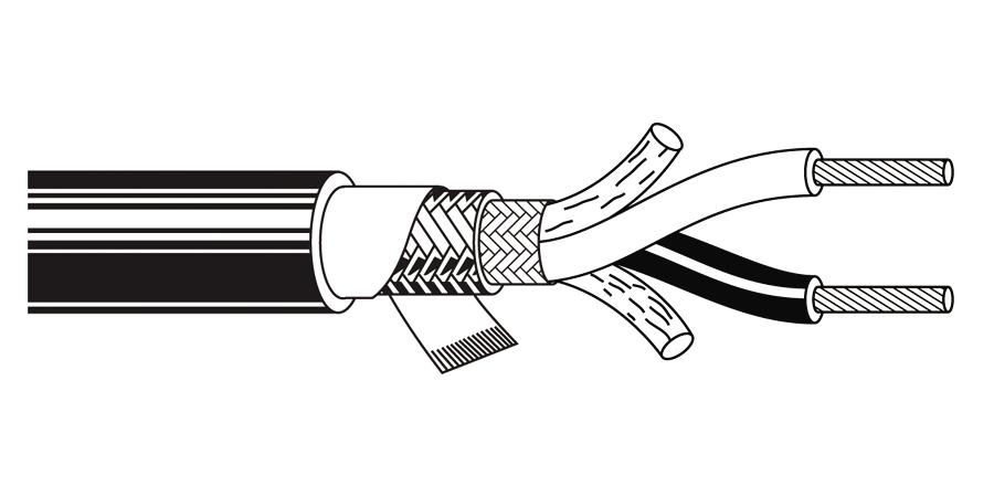 alpha equal 1450/16 - multi-conductor - two-conductor, low-impedance cable 2 16 awg epdm brd csm brown - price per 100 feet