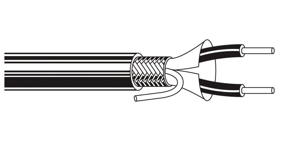 alpha equal 1775C - multi-conductor - audio, control and instrumentation cable 2 22 awg pvc brd pvc black - price per 1000 feet