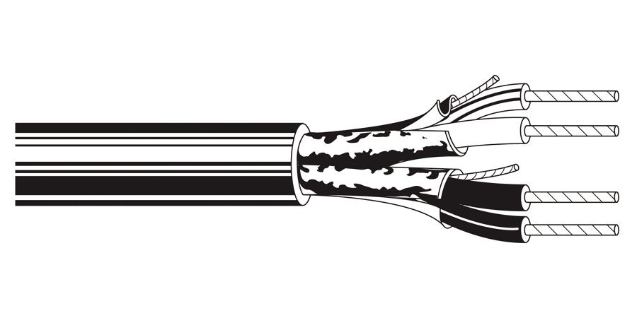 alpha equal 6416 - multi-conductor - audio, control and instrumentation cable 2 fs pr 20 awg pvc pvc chrome - price per 500 feet