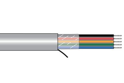 Alpha Wire 5425 SL002 Multi-Conductor Cables 18AWG 5C UNSHLD 500 FT SPOOL SLATE MIN PURCHASE OF 2 - WAVE-AudioVideoElectric