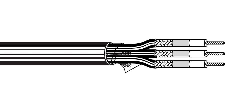 Belden Equal # 1167B 101000 - Coax - Bundled RFB Coaxial Cable 4-pair 26 AWG FPE SH PVC PVC Black - Price Per 1000 Feet - WAVE-AudioVideoElectric