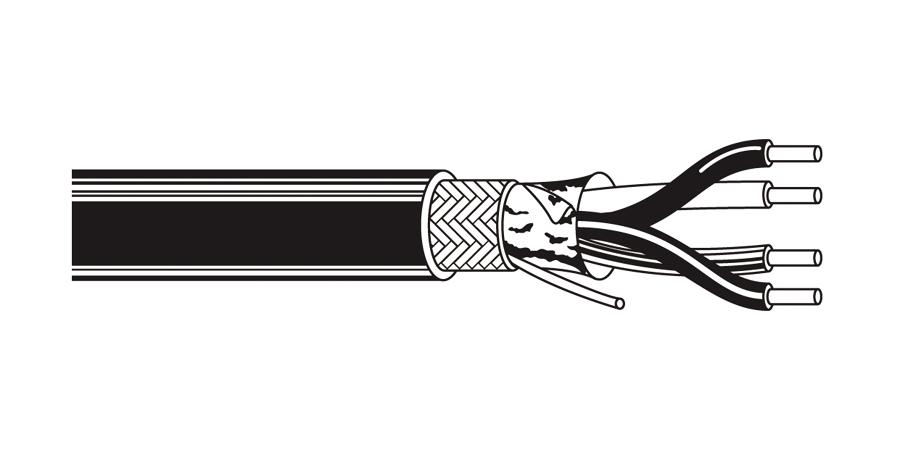 Belden Equal # 1269A 101000 - Multi-Conductor - Low Capacitance Computer and Computer P.O.S. Cable 2-Pair 22 AWG FEP SH FEP Black - Price Per 100 Feet - WAVE-AudioVideoElectric