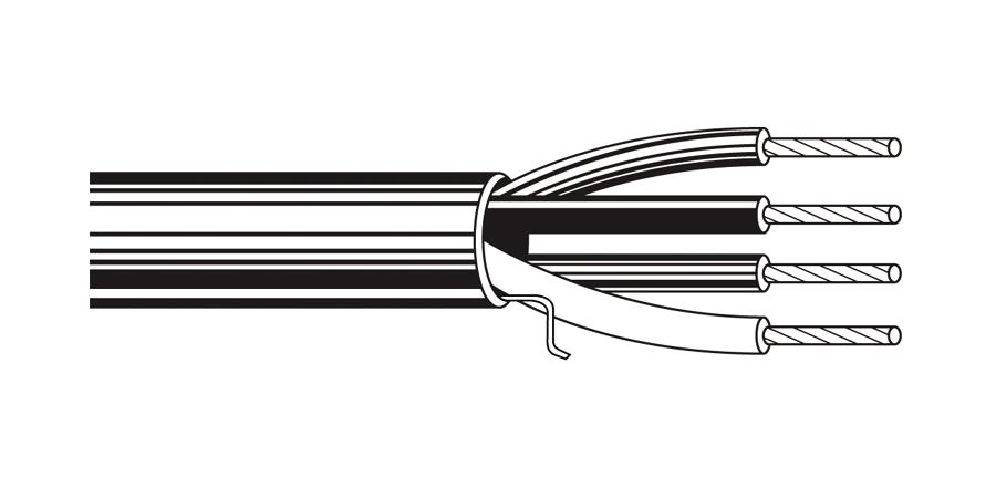 Belden Equal # 5202UE 8500 - Multi-Conductor - Commercial Applications; 500 FT. Reel; 4 16 AWG PP FRPVC Gray - Price Per 500 Feet - WAVE-AudioVideoElectric