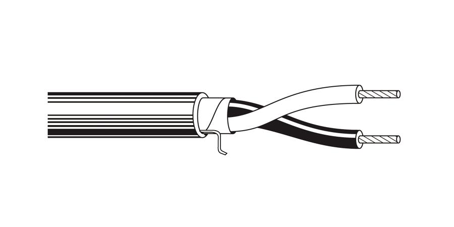 Belden Equal # 5300U1 101000 - Multi-Conductor - Water-Blocked for Indoor-Outdoor - 2 Cond Cabled 2 18 AWG S-R PVC PVC Black - Price Per 1000 Feet - WAVE-AudioVideoElectric