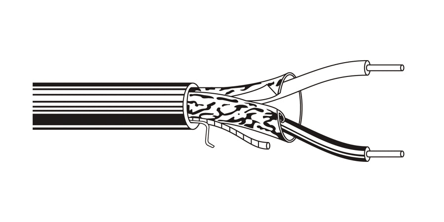 BELDEN # 5320FL 002U500 - Multi-Conductor - Commercial Applications - 2 Conductors Cabled 2 18 AWG PP FS FRPVC Red - Price Per 500 Feet - WAVE-AudioVideoElectric