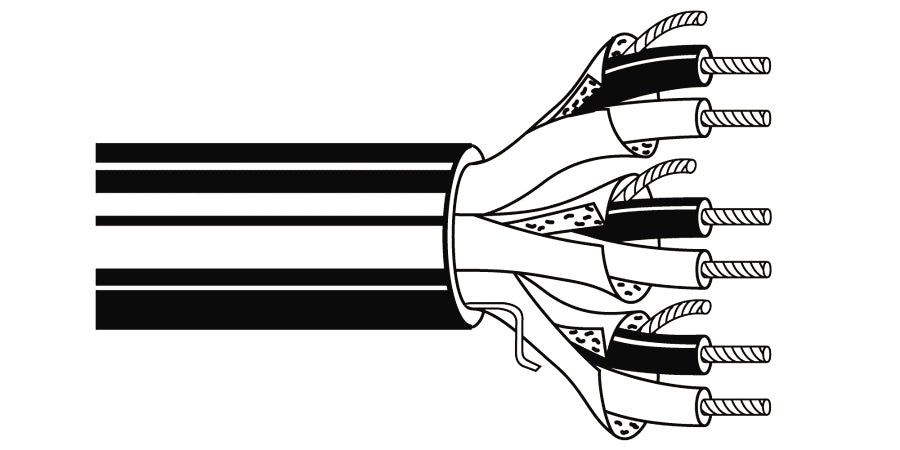 BELDEN # 5543PE 81000 - Multi-Conductor - Commercial Applications 4 FS PR 22 AWG PVC PVC Gray - Price Per 100 Feet - WAVE-AudioVideoElectric