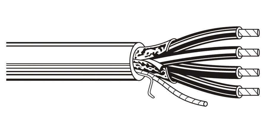 BELDEN # 6502FC 8771000 - Multi-Conductor - Pro Audio and Intercom System 4 22 AWG FEP FS FLRST Natural - Price Per 1000 Feet - WAVE-AudioVideoElectric