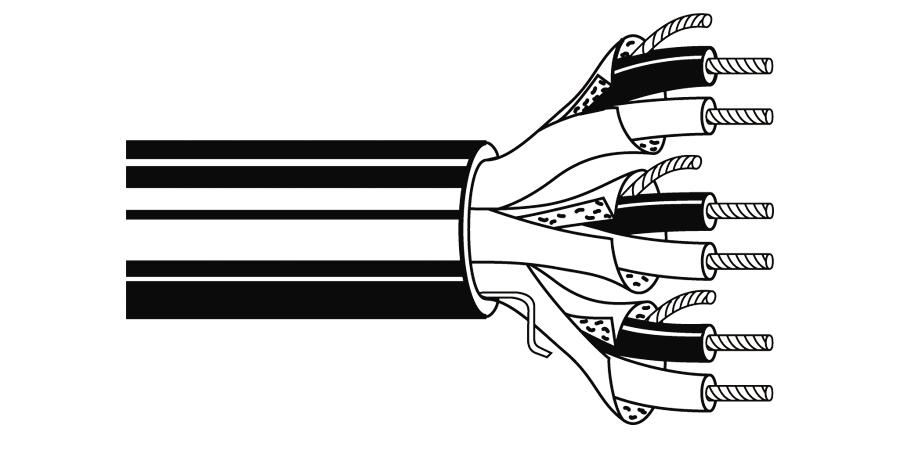 Belden Equal # 6542PA 81000 - Multi-Conductor - Pro Audio and Intercom Systems 3 FSPR 22 AWG FEP SLF Gray - Price Per 1000 Feet - WAVE-AudioVideoElectric