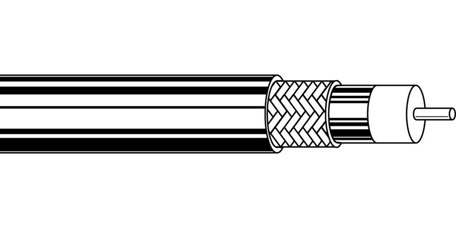 BELDEN # 7810A 101000 - Coax - RG-8 Type RF400 Wireless 50 OHM Coax PE Black - Price Per 100 Feet - WAVE-AudioVideoElectric