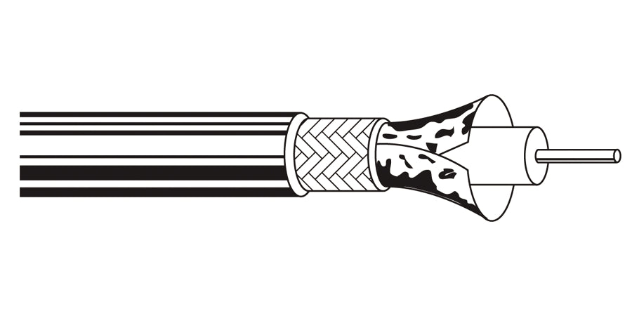 BELDEN # 8216 10500 - Coax - RG-174-U Type 26 AWG PE BRD PVC Black - Price Per 500 Feet - WAVE-AudioVideoElectric