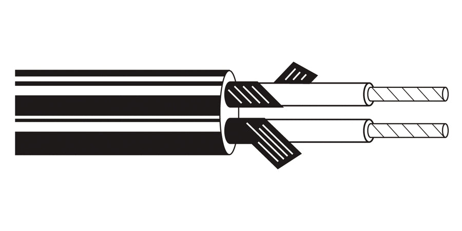 BELDEN # 8416 8250 - Coax - Dual Channel Audio Cable 2 SH ConductorS Parallel PVC Gray - WAVE-AudioVideoElectric