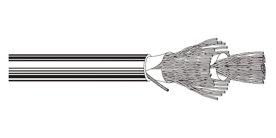 BELDEN # 8751 601000 - Multi-Conductor - Audio, Control and Instrumentation Cable 51-Pair 22 AWG PVC Shield PVC Chrome - Price Per 100 Feet - WAVE-AudioVideoElectric