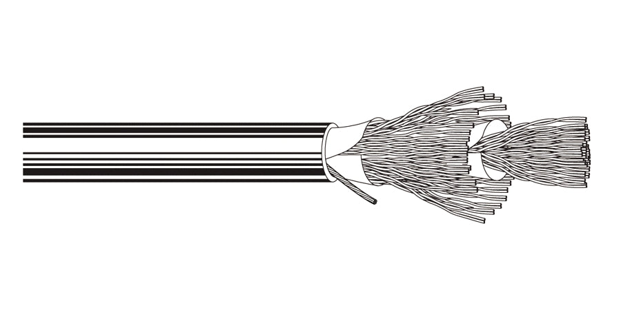 BELDEN # 8752 601000 - Multi-Conductor - Audio, Control and Instrumentation Cable 38-Pair 22 AWG PP Shield PVC Chrome - Price Per 100 Feet - WAVE-AudioVideoElectric