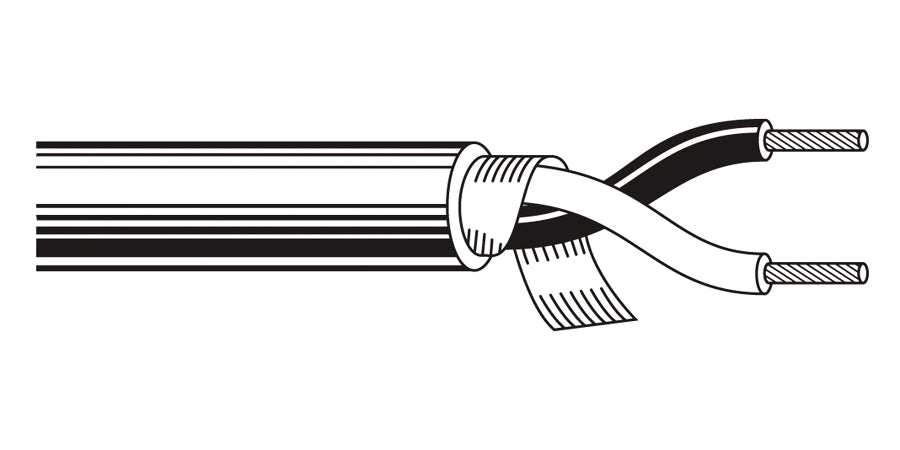 BELDEN # 8759 060U1000 - Multi-Conductor - Single-Pair Cable 1-Pair 20 AWG PVC Shield PVC Chrome - Price Per 1000 Feet - WAVE-AudioVideoElectric