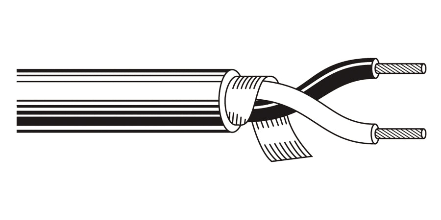 BELDEN # 8780 601000 - Multi-Conductor - Single-Pair Cable 1-Pair 16 AWG PVC (Polyvinyl Chloride) Shield PVC (Polyvinyl Chloride) Chrome - Price Per 100 Feet - WAVE-AudioVideoElectric