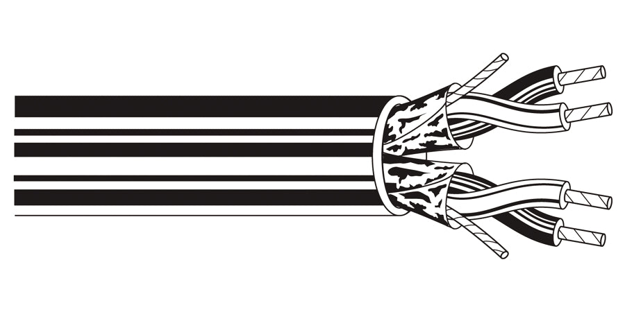 BELDEN # 9406 T35500 - Multi-Conductor - Audio, Control and Instrumentation Cable 2 22 AWG FS PR PVC PVC Beige, Pale Fawn - Price Per 500 Feet - WAVE-AudioVideoElectric