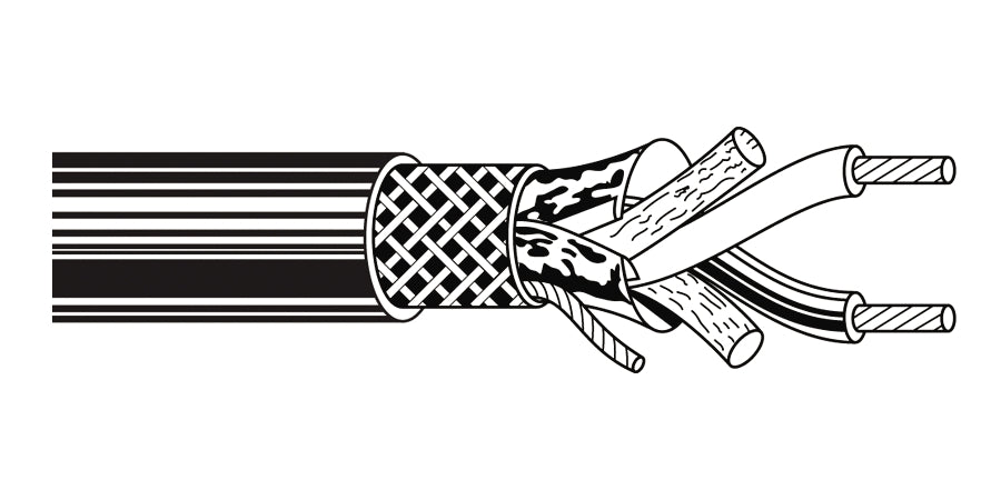 BELDEN # SP9463-J22U400 - Coaxial Cable, Blue Hose Cable. 20 AWG stranded (7x28) .038" tinned copper conductors, polyethylene insulation, Beldfoil (100% coverage) plus a tinned copper braid shield (55% coverage), sunlight-resistant PVC jacket. - WAVE-AudioVideoElectric