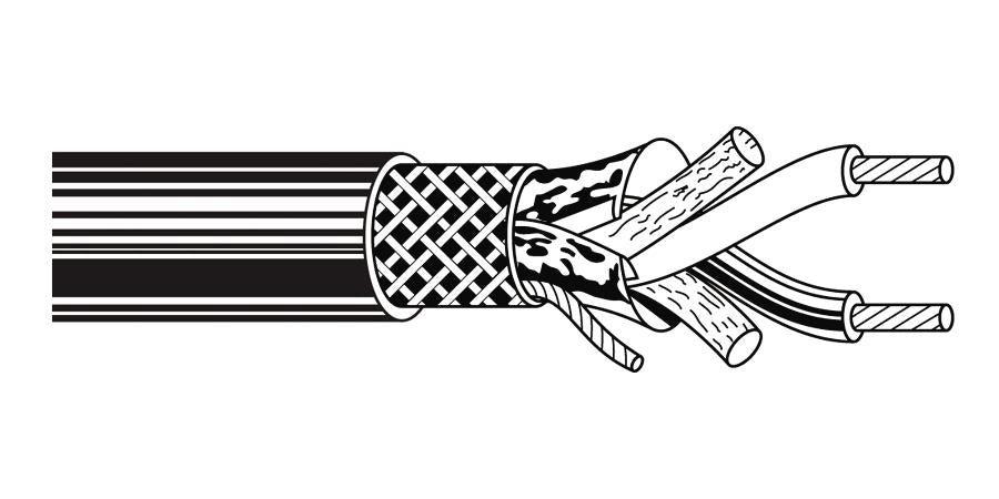Belden Equal # SP9463-J22U400 - Coaxial Cable, Blue Hose Cable. 20 AWG stranded (7x28) .038" tinned copper conductors, polyethylene insulation, Beldfoil (100% coverage) plus a tinned copper braid shield (55% coverage), sunlight-resistant PVC jacket. - WAVE-AudioVideoElectric