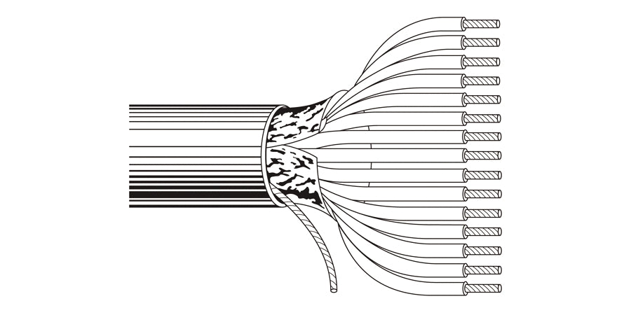 BELDEN # 9538 60500 - Multi-Conductor - Computer Cable for EIA RS-232 Applications 8 24 AWG PVC FS PVC Chrome - Price Per 500 Feet - WAVE-AudioVideoElectric