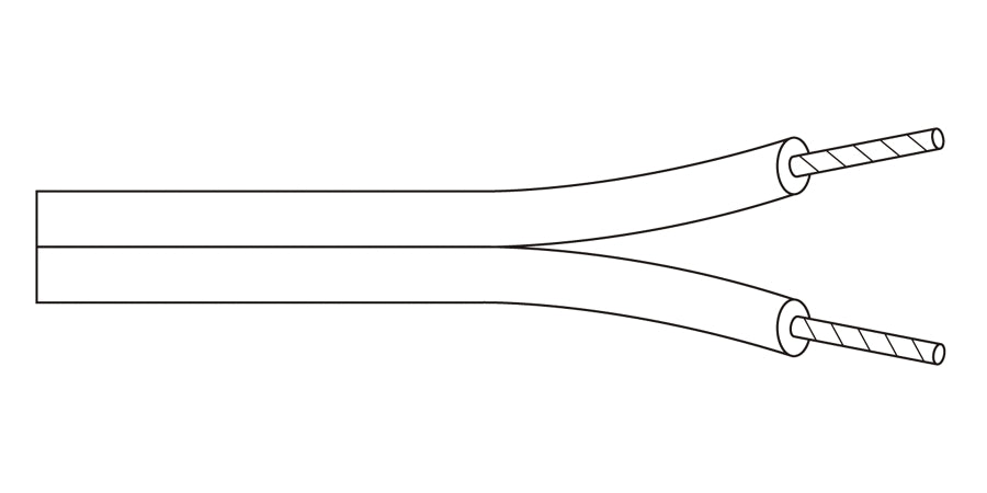 BELDEN # 9717 368U1000 - Multi-Conductor - High-Conductivity Copper Speaker Cable Parallel Zip Const 2 14 AWG PVC Parallel Clear, Transparent - Price Per 1000 Feet - WAVE-AudioVideoElectric