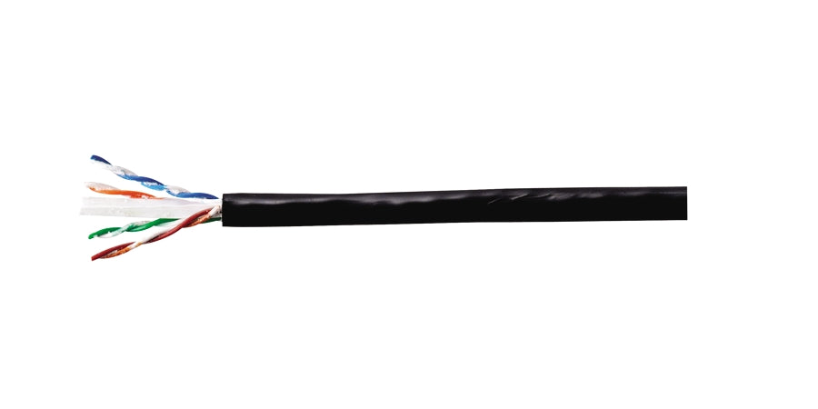 GENERAL CABLE 7136100 - GenSPEED 6 Cat 6 Cable, Enhanced Outdoor Performance, U-UTP, Black - WAVE-AudioVideoElectric