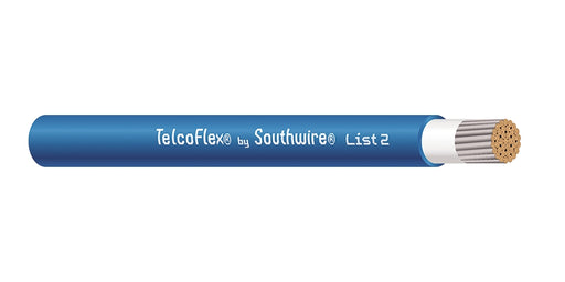 SOUTHWIRE COMPANY # 56979901 - TelcoFlex II Central Office Power Cable, 350 KCMIL, Single Conductor, Class 1 Flexible Strand Without Braid, LSZH, 600 Volts, Blue - WAVE-AudioVideoElectric