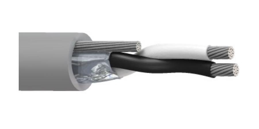 alpha equal 6376 - multi-pair cable, 1 pair, 20 awg, 7x28 strands, tinned copper, twisted pair, pe insulation, pvc jacket - price per 500 feet