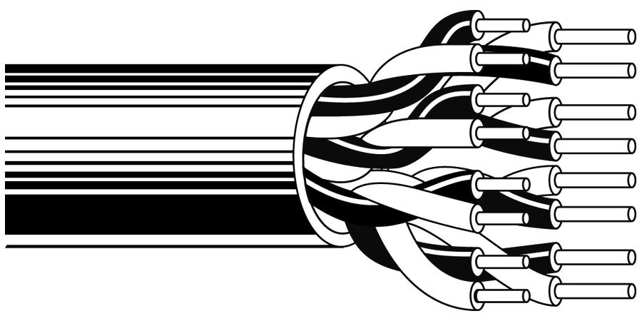 alpha equal 1793C - multi-pair cable, 1 pair, 22 awg, solid, tinned copper, twisted pair, pvc insulation, pvc jacket - price per 100 feet