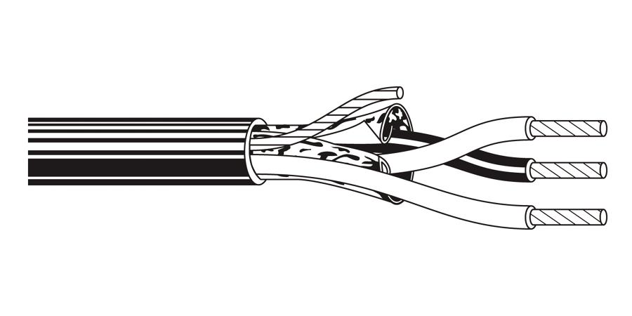alpha equal 6377 - multi-conductor - special audio, communication and instrumentation cable 1shpr20 awg, 1 20 awg pe pvc chrome - price per 1000 feet