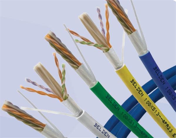 Belden Equal 10GXS12 004A1000 Multi-Conductor Cables 23AWG 4PR CMR CAT6 1000FT BOX YELLOW - WAVE-AudioVideoElectric