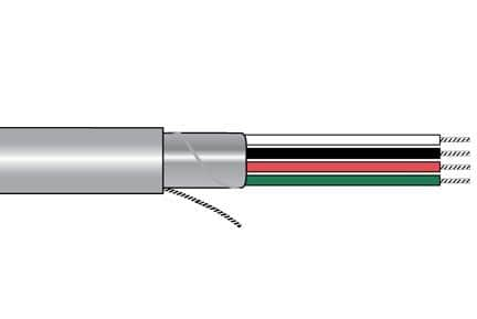 Alpha Wire 2461C BK002 Multi-Conductor Cables 22AWG 2C FOIL SHLD 500FT SPOOL BLACK - WAVE-AudioVideoElectric