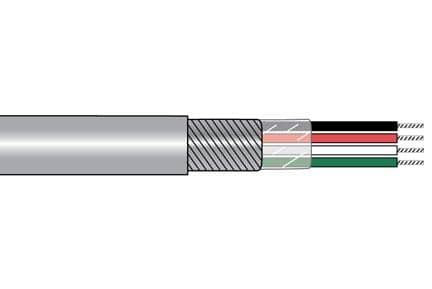 Alpha Wire 2258-1 SL005 Multi-Conductor Cables 18AWG 1C SPIRL SHLD 100 FT SPOOL SLATE - WAVE-AudioVideoElectric