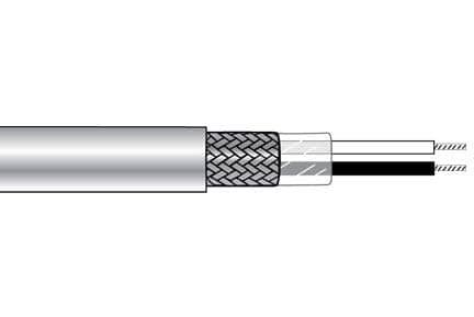 Alpha Wire 2834-2 WH001 Multi-Conductor Cables 22AWG 2C BRD SHLD 1000