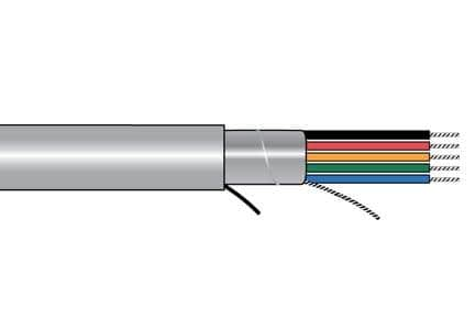 Alpha Wire 5581C SL005 Multi-Conductor Cables 22AWG 7C FOIL SHLD 100 FT SPOOL SLATE - WAVE-AudioVideoElectric