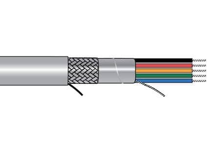 Alpha Wire 5935 SL001 Multi-Conductor Cables 28AWG 6C FOILBRAID 1000 FT SPOOL SLATE - WAVE-AudioVideoElectric