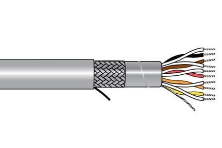 ALPHA WIRE 86212CY SL001 - Xtra-Guard-Performance-Cable, Xtra-Guard-Flex, 12 Conductor, 24 AWG, Foil SPIRAL, 300 V, PVC Jacket, SR-PVC Insulation, 0.327 Jacket Diameter, 0.04 Jacket Thickness, 10-34 Stranding, Continuous Flex Data - WAVE-AudioVideoElectric