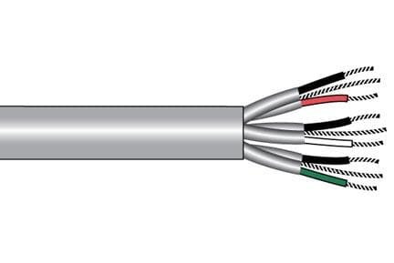 Alpha Wire 6064C SL002 Multi-Paired Cables 18AWG 4PR IND FOILSH 500 FT SPOOL SLATE - WAVE-AudioVideoElectric