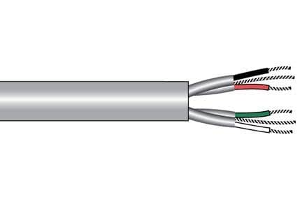 Alpha Wire 6076C SL005 Multi-Paired Cables 24AWG6C SHIELDED 100ft SPOOL SLATE - WAVE-AudioVideoElectric