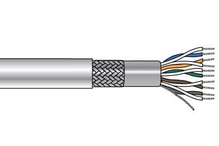 Alpha Wire 6222C SL002 Multi-Paired Cables 24AWG 2PR FOIL-BRD 500 FT SPOOL SLATE - WAVE-AudioVideoElectric