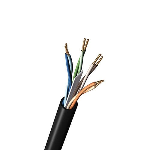 Belden 7938A B59500 Multi-Conductor Cables 24AWG 4PR SHIELD 500ft SPOOL BLACK - WAVE-AudioVideoElectric