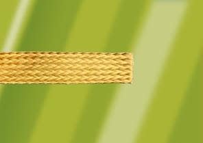 Alpha Wire 2156 NA005 Non-Heat Shrink Tubing and Sleeves 1-4in BRASS BRAID 100FT SPOOL NATURAL - WAVE-AudioVideoElectric