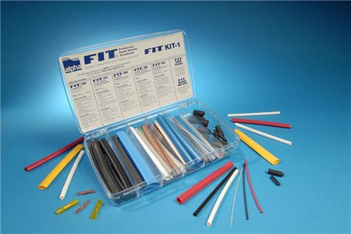 Alpha Wire FITKIT1 BK032 Heat Shrink Tubing and Sleeves FIT KIT1 6IN PCS 7 VARIOUS COLORS - WAVE-AudioVideoElectric