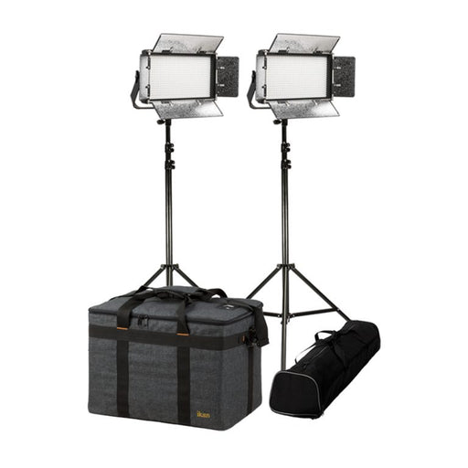 IKAN RAYDEN HALF X 1 BI-COLOR (3200K-5600K) 2-POINT PANEL LED LIGHT KIT W- GOLD & V-MOUNT BATTERY PLATE - WAVE-AudioVideoElectric