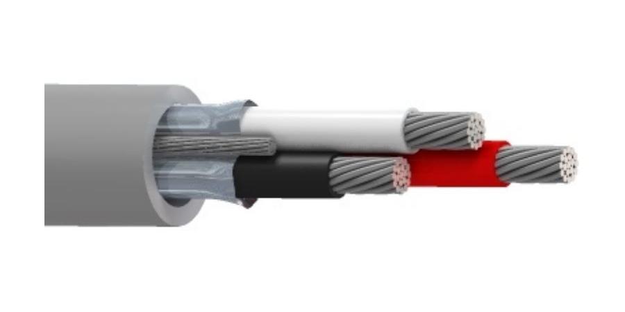 Belden Equal # 8771 060U500 - Multi-Conductor Cable, 3 Conductors, 22 AWG, 7x30 Strands, Tinned Copper, PE Insulation, PVC Jacket - Price Per 500 Feet - WAVE-AudioVideoElectric