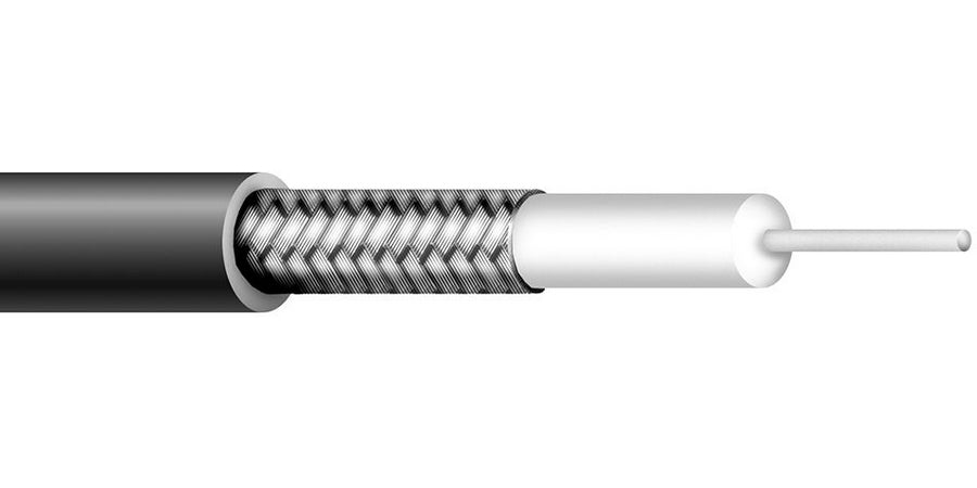 GENERAL CABLE C1103.41.01 - RG59 22AWG Stranded BC PE BC Braid PVC Jacket CM 75 OHM Black - WAVE-AudioVideoElectric