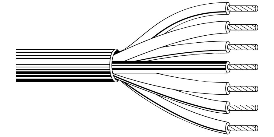 Belden Equal # 8622 60500 - Multi-Conductor Cable, 12 Conductors, 16 AWG, 19x29 Strands, Tinned Copper, PVC Insulation, PVC Jacket - Price Per 500 Feet - WAVE-AudioVideoElectric