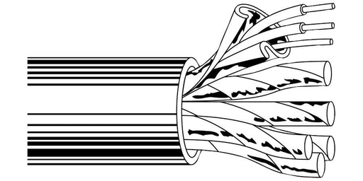 Belden Equal # 8770 60500 - Multi-Conductor Cable, 3 Conductors, 18 AWG, 16x30 Strands, Tinned Copper, PE Insulation, PVC Jacket - Price Per 500 Feet - WAVE-AudioVideoElectric