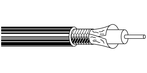 BELDEN # 1695A 105000 - Coax - Low Loss Serial Digital Coax 18 AWG FFEP SH FLRST Black - Price Per 200 Feet - WAVE-AudioVideoElectric