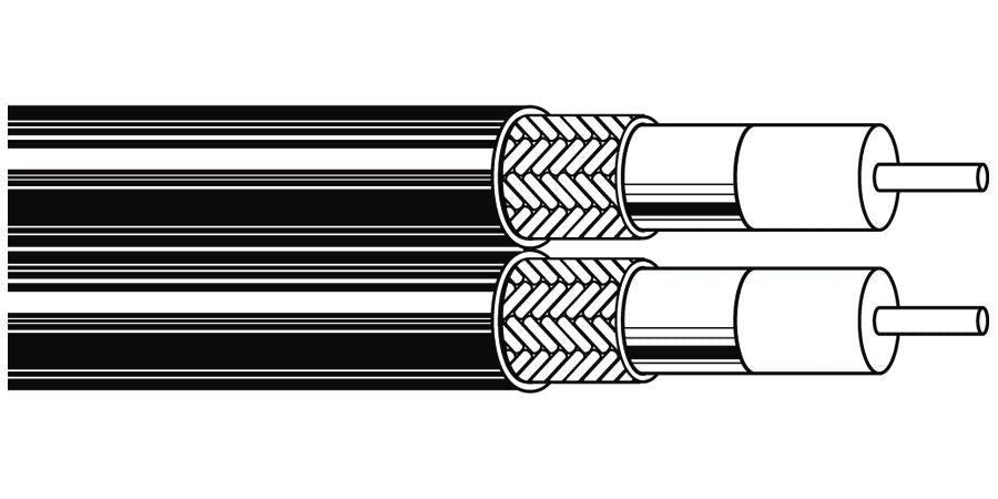 Belden Equal # 735A2 81000 - Coax - 735A* Series 26 AWG PE BRD PVC DUAL Gray - Price Per 200 Feet - WAVE-AudioVideoElectric